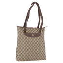 GUCCI GG Supreme Tote Bag PVC Leather Beige Gold 002 123 6130 Auth 191891-1