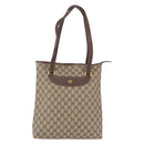 GUCCI GG Supreme Tote Bag PVC Leather Beige Gold 002 123 6130 Auth 191891-13