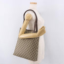 GUCCI GG Supreme Tote Bag PVC Leather Beige Gold 002 123 6130 Auth 191891-23