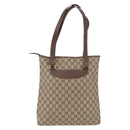 GUCCI GG Supreme Tote Bag PVC Leather Beige Gold 002 123 6130 Auth 191891-2