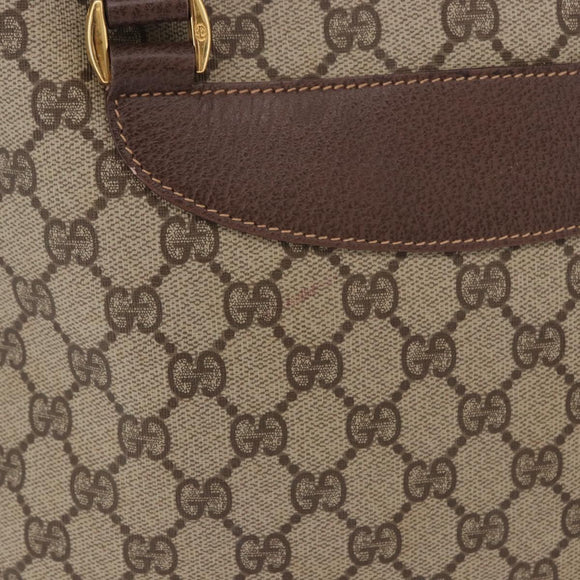 GUCCI GG Supreme Tote Bag PVC Leather Beige Gold 002 123 6130 Auth 191891