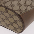 GUCCI GG Supreme Web Sherry Line Bag PVC Beige Gold 41 02 034 Auth 191896-15