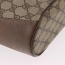 GUCCI GG Supreme Web Sherry Line Bag PVC Beige Gold 41 02 034 Auth 191896-16