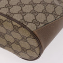 GUCCI GG Supreme Web Sherry Line Bag PVC Beige Gold 41 02 034 Auth 191896-17