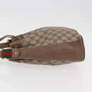 GUCCI GG Supreme Web Sherry Line Bag PVC Beige Gold 41 02 034 Auth 191896-4