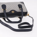 GUCCI GG Supreme Boston Bag PVC 2way Navy Gold 002 39 0269 Auth 191897-9