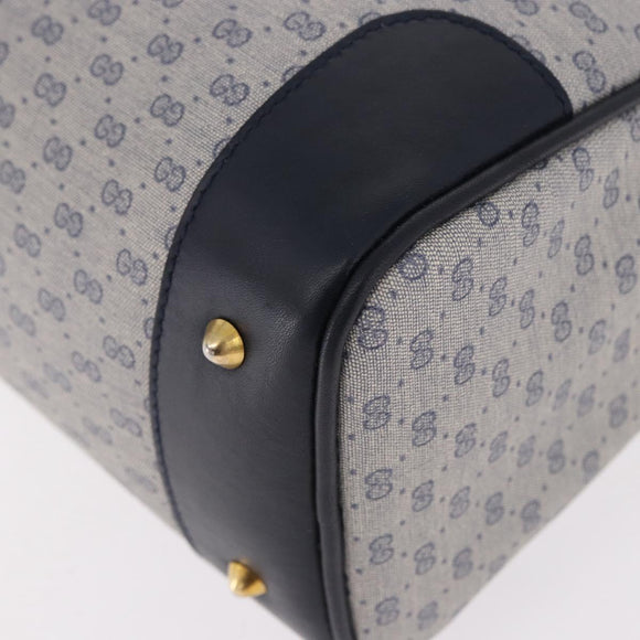 GUCCI GG Supreme Boston Bag PVC 2way Navy Gold 002 39 0269 Auth 191897