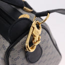 GUCCI GG Supreme Boston Bag PVC 2way Navy Gold 002 39 0269 Auth 191897-20