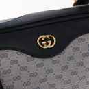 GUCCI GG Supreme Boston Bag PVC 2way Navy Gold 002 39 0269 Auth 191897-22