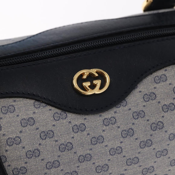 GUCCI GG Supreme Boston Bag PVC 2way Navy Gold 002 39 0269 Auth 191897