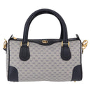GUCCI GG Supreme Boston Bag PVC 2way Navy Gold 002 39 0269 Auth 191897-13