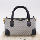 GUCCI GG Supreme Boston Bag PVC 2way Navy Gold 002 39 0269 Auth 191897-12
