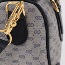 GUCCI GG Supreme Boston Bag PVC 2way Navy Gold 002 39 0269 Auth 191897-4