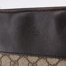 GUCCI GG Supreme Shoulder Bag PVC Beige Silver 27639 Auth 191898-17