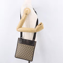 GUCCI GG Supreme Shoulder Bag PVC Beige Silver 27639 Auth 191898-23