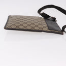 GUCCI GG Supreme Shoulder Bag PVC Beige Silver 27639 Auth 191898-3