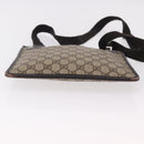 GUCCI GG Supreme Shoulder Bag PVC Beige Silver 27639 Auth 191898-5