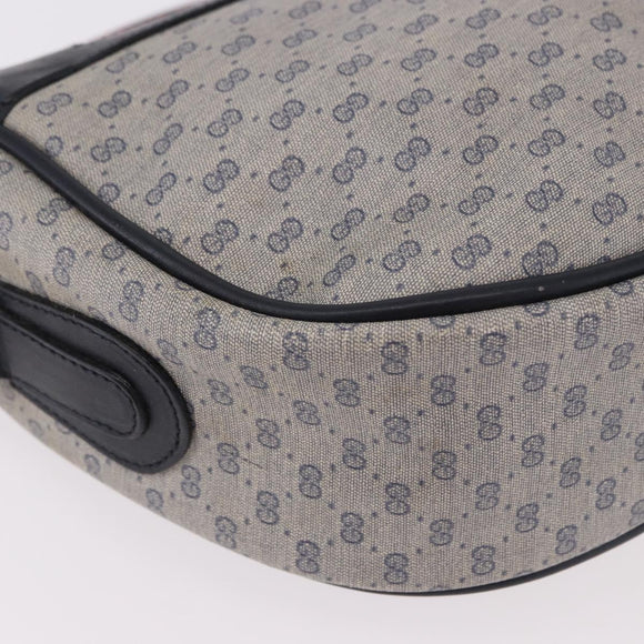 GUCCI Micro GG Supreme Sherry Line Bag PVC Navy Gold 001 58 0918 Auth 191899