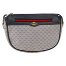GUCCI Micro GG Supreme Sherry Line Bag PVC Navy Gold 001 58 0918 Auth 191899-13