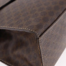CELINE Macadam Canvas Hand Bag PVC Leather 2way Brown Gold Auth 191900-16