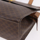 CELINE Macadam Canvas Hand Bag PVC Leather 2way Brown Gold Auth 191900-17