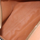 CELINE Macadam Canvas Hand Bag PVC Leather 2way Brown Gold Auth 191900-10