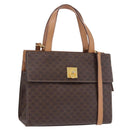 CELINE Macadam Canvas Hand Bag PVC Leather 2way Brown Gold Auth 191900-1