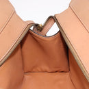 CELINE Macadam Canvas Hand Bag PVC Leather 2way Brown Gold Auth 191900-21
