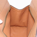CELINE Macadam Canvas Hand Bag PVC Leather 2way Brown Gold Auth 191900-22