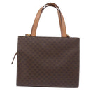 CELINE Macadam Canvas Hand Bag PVC Leather 2way Brown Gold Auth 191900-2