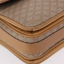 CELINE Macadam Canvas Shoulder Bag Beige Gold Auth 191901-15