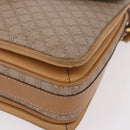 CELINE Macadam Canvas Shoulder Bag Beige Gold Auth 191901-16