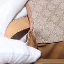 CELINE Macadam Canvas Shoulder Bag Beige Gold Auth 191901-9