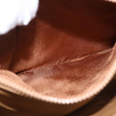 CELINE Macadam Canvas Shoulder Bag Beige Gold Auth 191901-27