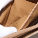 CELINE Macadam Canvas Shoulder Bag Beige Gold Auth 191901-28