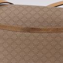 CELINE Macadam Canvas Shoulder Bag Beige Gold Auth 191901-3