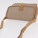 CELINE Macadam Canvas Shoulder Bag Beige Gold Auth 191901-7