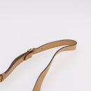 CELINE Macadam Canvas Shoulder Bag Beige Gold Auth 191901-14