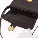 GUCCI Web Sherry Line Shoulder Bag Leather Brown Gold Auth 191902-18
