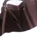 GUCCI Web Sherry Line Shoulder Bag Leather Brown Gold Auth 191902-22