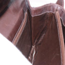 GUCCI Web Sherry Line Shoulder Bag Leather Brown Gold Auth 191902-23