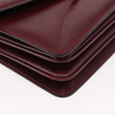 GUCCI Shoulder Bag Leather Bordeaux Gold Auth 191903-14