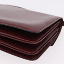 GUCCI Shoulder Bag Leather Bordeaux Gold Auth 191903-17