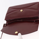 GUCCI Shoulder Bag Leather Bordeaux Gold Auth 191903-19