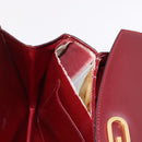 GUCCI Shoulder Bag Leather Bordeaux Gold Auth 191903-11