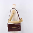 GUCCI Shoulder Bag Leather Bordeaux Gold Auth 191903-28