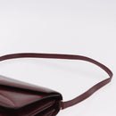 GUCCI Shoulder Bag Leather Bordeaux Gold Auth 191903-8
