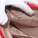 BURBERRY Nova Check Hand Bag Canvas Beige Gold Auth 191905-20
