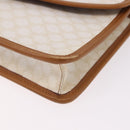 CELINE Macadam Canvas Shoulder Bag PVC White Gold Auth 191906A-14