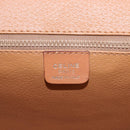 CELINE Macadam Canvas Shoulder Bag PVC White Gold Auth 191906A-19